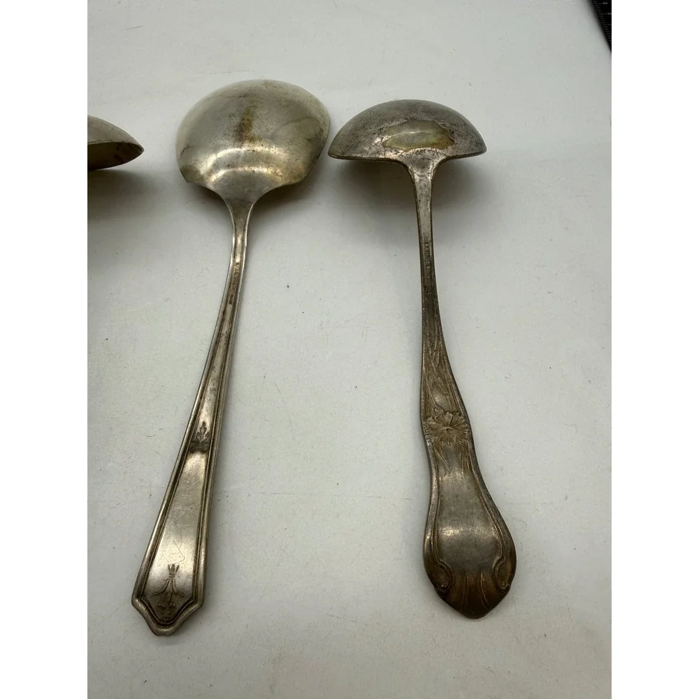 Vintage RC Co Bouquet Silver‎ Plate Serving Set 5pc Pie Server Ladle Meat Fork